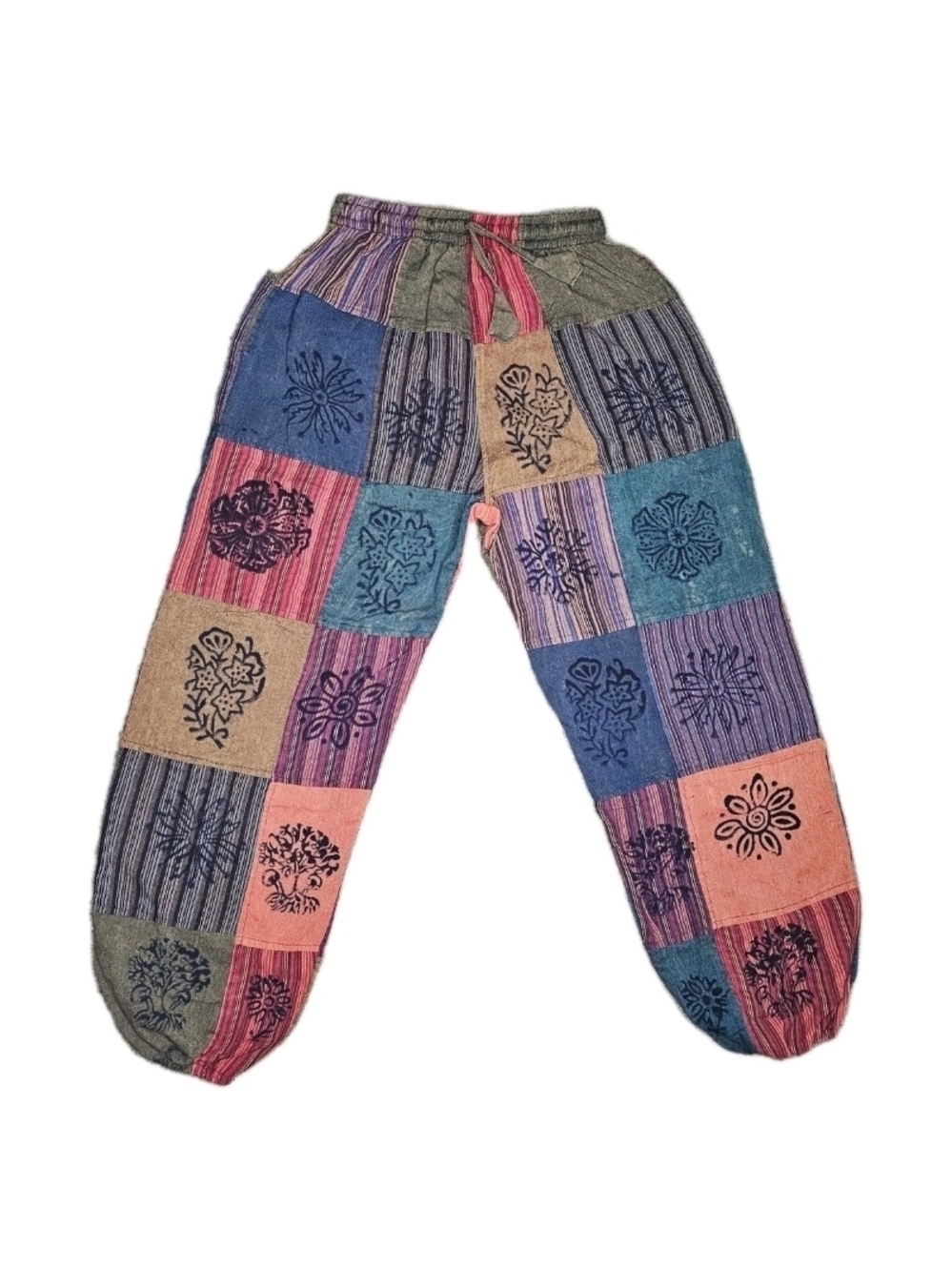 Bohemian Patchwork Men's Jogger Pants - Multicolor